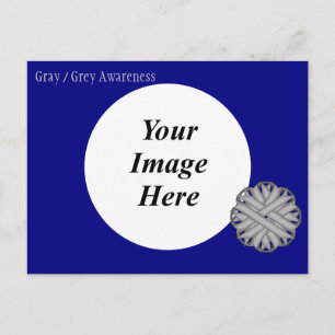 Graue/graue Blume-Multifunktionsleisten-Vorlage vo Postkarte