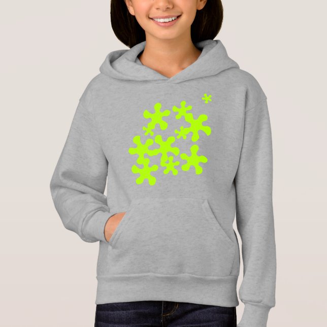 Graue, graue Kinder Hoodie (Vorderseite)