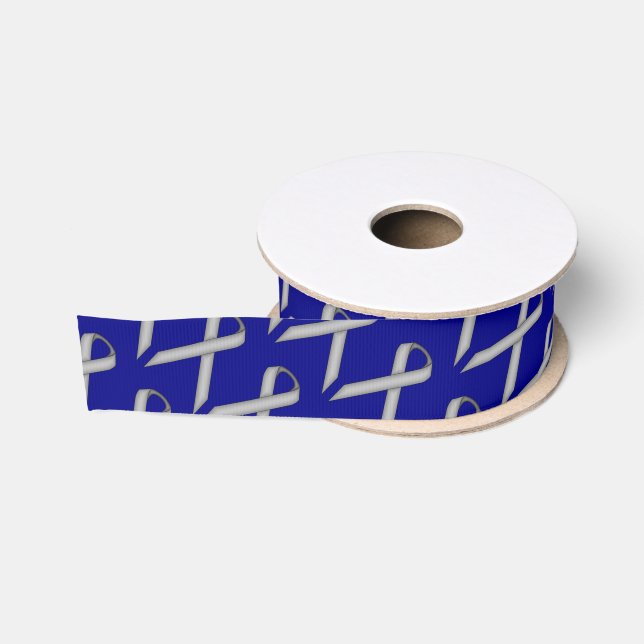 Graue/graue Standard-Ribbon Ripsband (Spule)