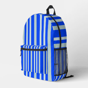Graue graue Streifen an blauen Streifen Bedruckter Rucksack