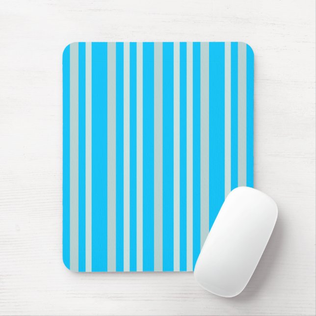 Graue graue Streifen auf Sky Blue Mousepad (Mit Mouse)