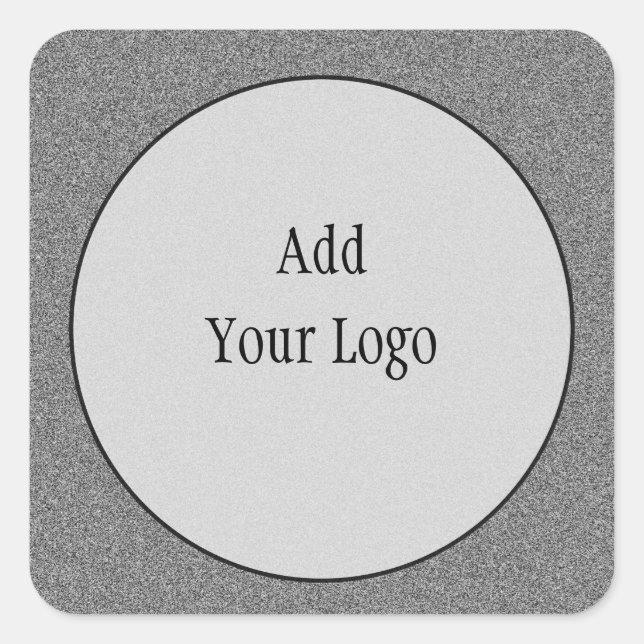 Graue Grenze mit Light Center-Aufkleber Quadratischer Aufkleber (Vorderseite)