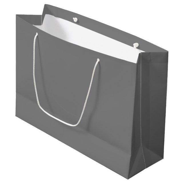 Graue große Geschenktasche Geschenktüte (Vorderseite Schrägansicht)