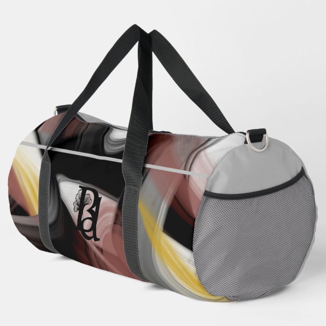 Graue Großgym Duffel Bag Trend Abstrakt Powdery Duffle Bag (Rechte Ecke)