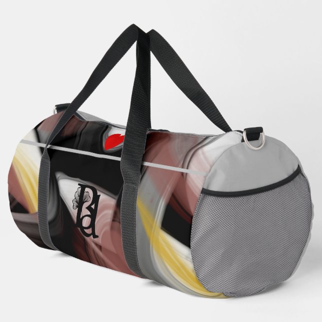 Graue Großgym Duffel Bag Trend Abstrakt Powdery Duffle Bag (Rechte Ecke)