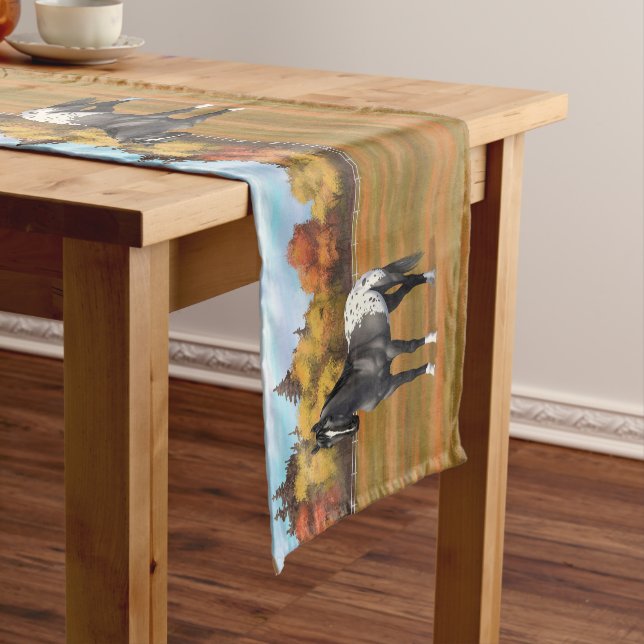 Graue Grulla Appaloosa Vierter Stallion Kurzer Tischläufer (Beispiel)