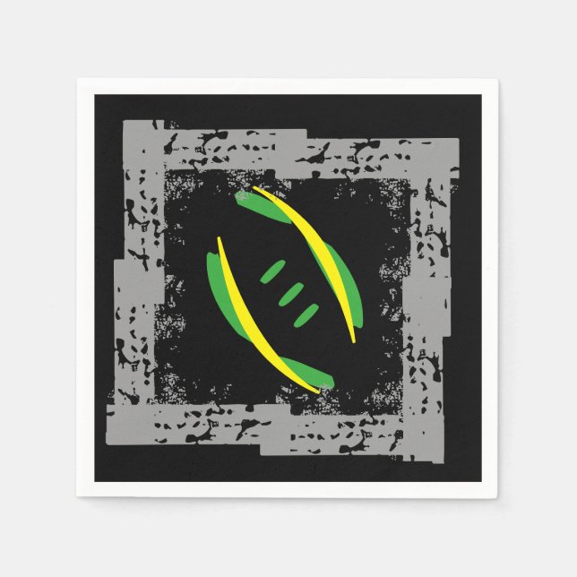 Graue/grüne/gelbe/schwarze Coctail Napkins Serviette (Vorderseite)