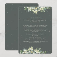 Graue grüne Snowberry+Eukalyptus Hochzeitempfang