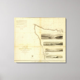 Graue Hafenstadt Admiralty Inlet Leinwanddruck