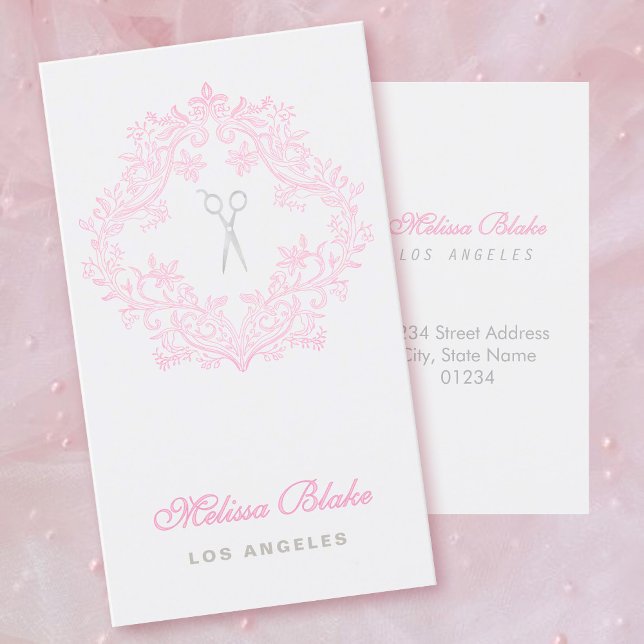 Graue Hairstylist-Visitenkarte Visitenkarte (Von Creator hochgeladen)