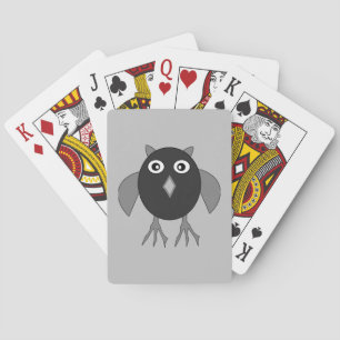 Graue Halloween-Schüssel Spielkarten