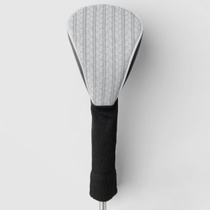 Graue Hand gezeichnetes Zickzack Muster Golf Headcover