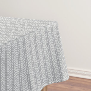 Graue Hand gezeichnetes Zickzack Muster Tischdecke