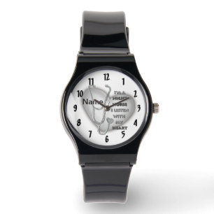 Graue Herz-Night-Nurse-Uhr Armbanduhr