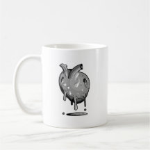 graue Herz-Tasse