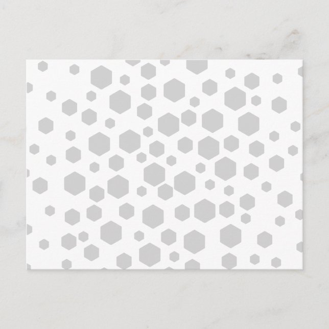 Graue Hexagons. Postkarte (Vorderseite)