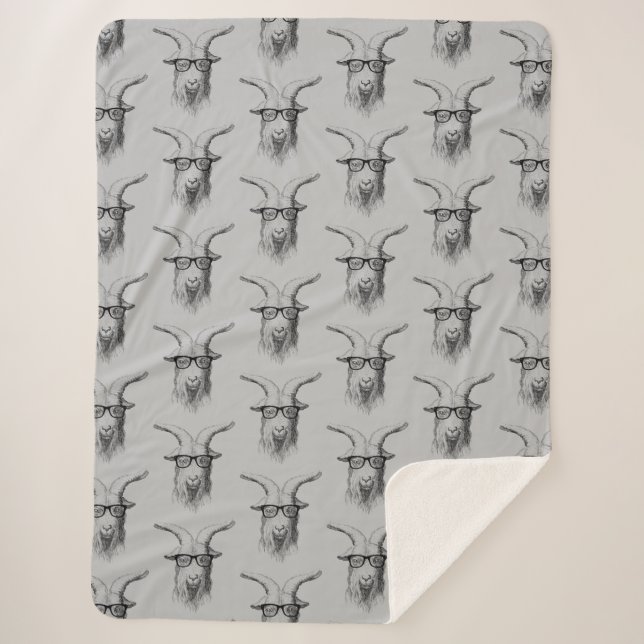Graue Hipster-Ziege Sherpadecke (Vorderseite)