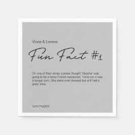 Graue Hochzeit Personalisiert Spaß Fakt Serviette
