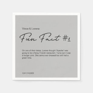 Graue Hochzeit Personalisiert Spaß Fakt Serviette
