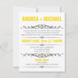 Graue Hochzeitsempfehlung NUR Einladungen