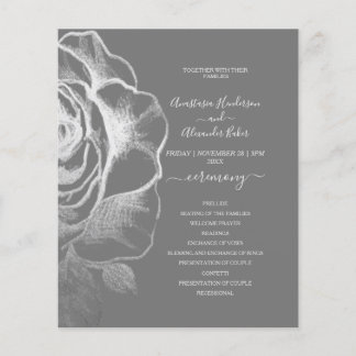 Graue Hochzeitskarte für das Budget. Flyer