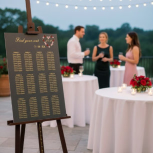 Graue Hochzeitstischordnung für 12 Tische Poster