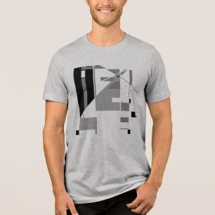 Graue Holzkohle Schwarz Südwestkunst Abstrakt auss Tri-Blend Shirt