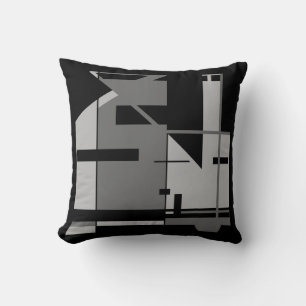 Graue Holzkohle Schwarze Fette Südwest Kunst Mosai Kissen