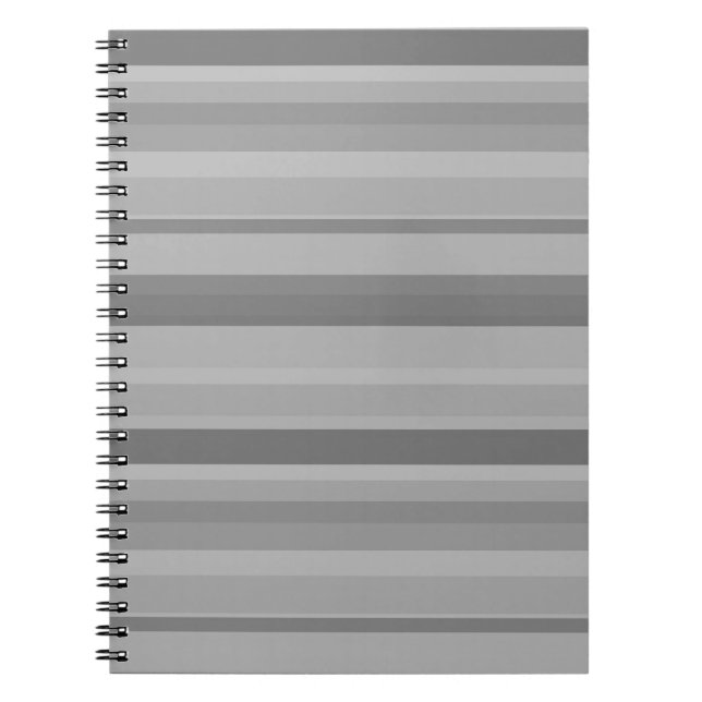 Graue horizontale Streifen Notizblock (Vorderseite)