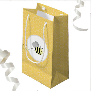 Graue Hummel-Waben-Geschenktasche Kleine Geschenktüte