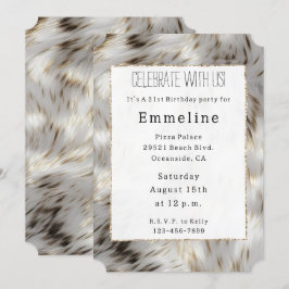 Graue Imitate aus weißem Gold Fur Einladung