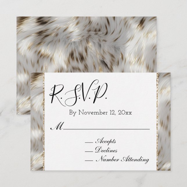 Graue Imitate aus weißem Gold UAWG Begleitkarte (Vorne/Hinten)