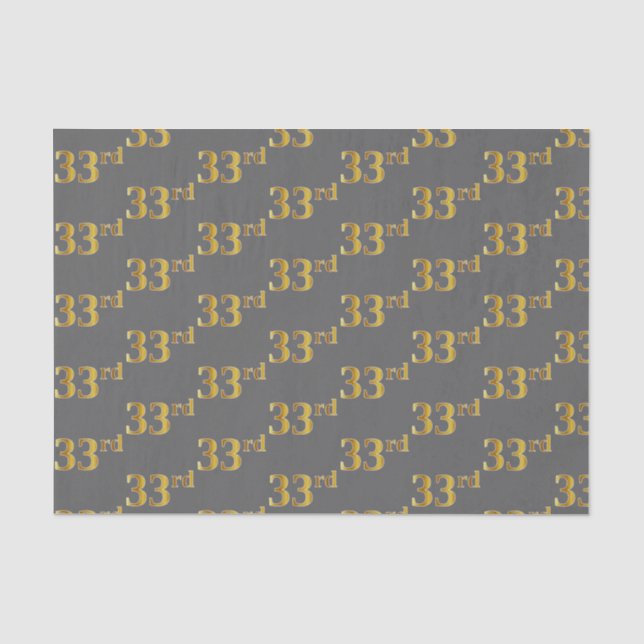 Graue, Imitate Gold 33. (33.) Veranstaltung Seidenpapier (Vorderseite)