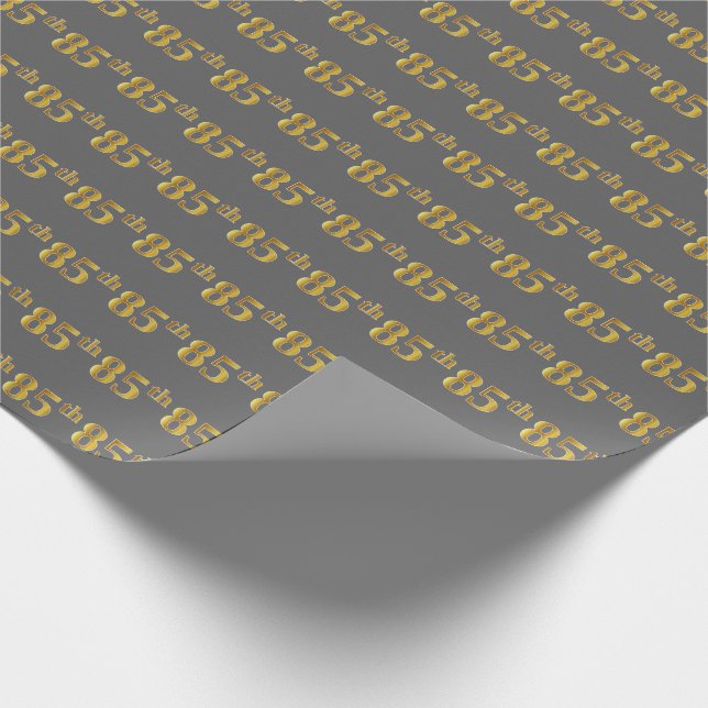 Graue, Imitate Gold 85. (85.) Veranstaltung Geschenkpapier (Ecke)