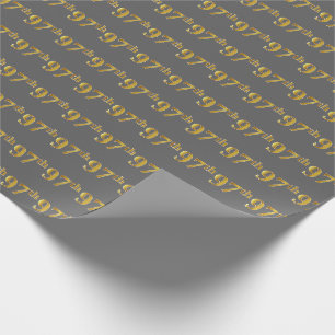 Graue, Imitate Gold 97. (siebenundneunzig) Veranst Geschenkpapier