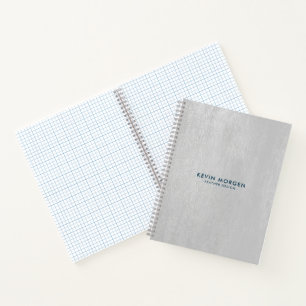 Graue Imitate Ledertextur Notizbuch