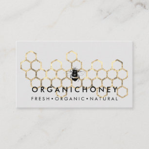 Graue Imker-Honig-Gold-Hummel-Wabenhonig Visitenkarte