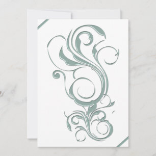 Graue Jade Embossed Look Einladungen