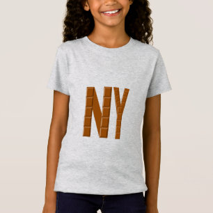 Graue Jersey-T-Shirts, feine Mädchen SCHOKOLADE NE T-Shirt