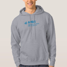 Graue Kapuzenjacke mit AMBS-Logo