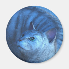 Graue Katze 4 Magnet