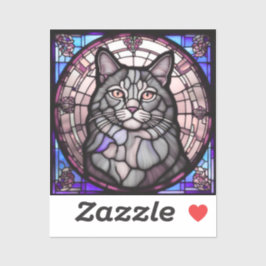 Graue Katze Aufkleber