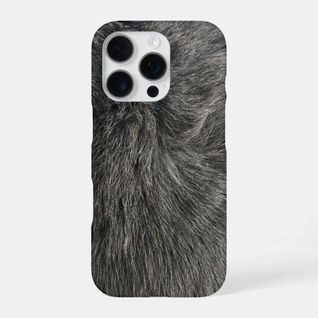 graue Katze iPhone Hülle (Rückseite)