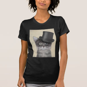 Graue Katze mit Top Hat