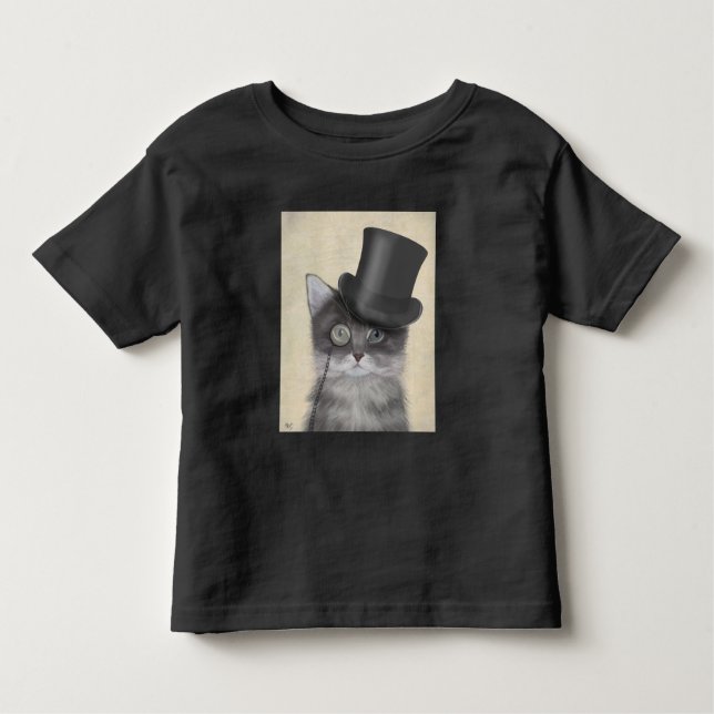 Graue Katze mit Top Hat (Vorderseite)