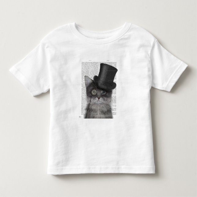 Graue Katze mit Top Hat (Vorderseite)