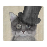 Graue Katze mit Top Hat