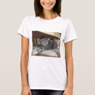 Graue Katze/Russisch Blau T-Shirt