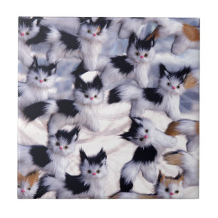 graue Katzen Fliese