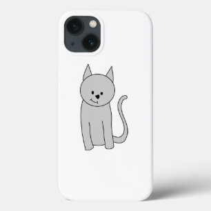 Graue Katzen-Karikatur Case-Mate iPhone Hülle
